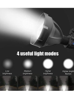 Emergency Lights 90000 Lumen LED Super Bright Searchlight, Rechargeable Spotlight Flashlight , 4 Modes Waterproof Searchlight Spotlight, for Hiking, Camping, Emergency,with Tripod And USB (W5119) - pzsku/Z260E0F8A3EBCC409E313Z/45/_/1704625421/854a81b2-f091-4a8e-b067-f311a5ed6f9e