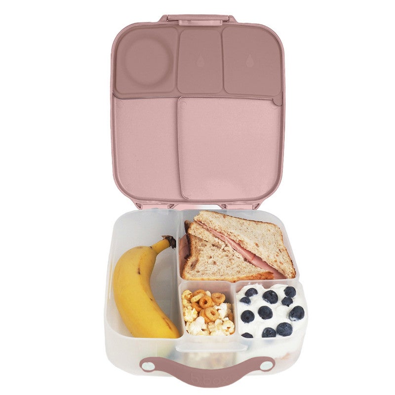B.Box Whole Foods Lunch Box for Kids | Large Leakproof Compartments | 67.6 fl oz Capacity | Whole Fruit Holder | BPA Free | Easy Open Design-Blush Crush - Image 1