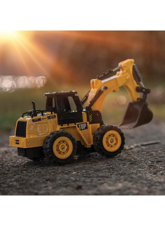 Top Race Top Race 5 Channel Fully Functional Rc Excavator Remote Control Construction Vehicles Kids Size Designed for Small Hands - Rc Construction Vehicles (Excavator)  - Image 3