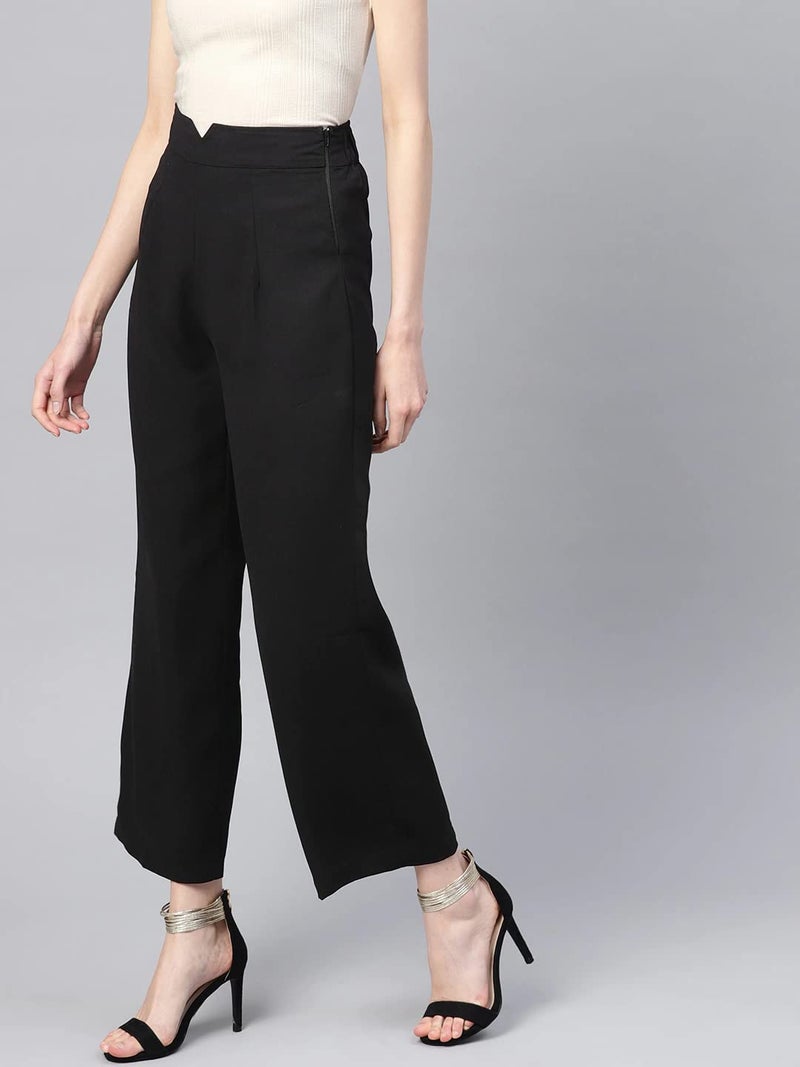 SASSAFRAS Black Wide Leg Trousers - Image 3