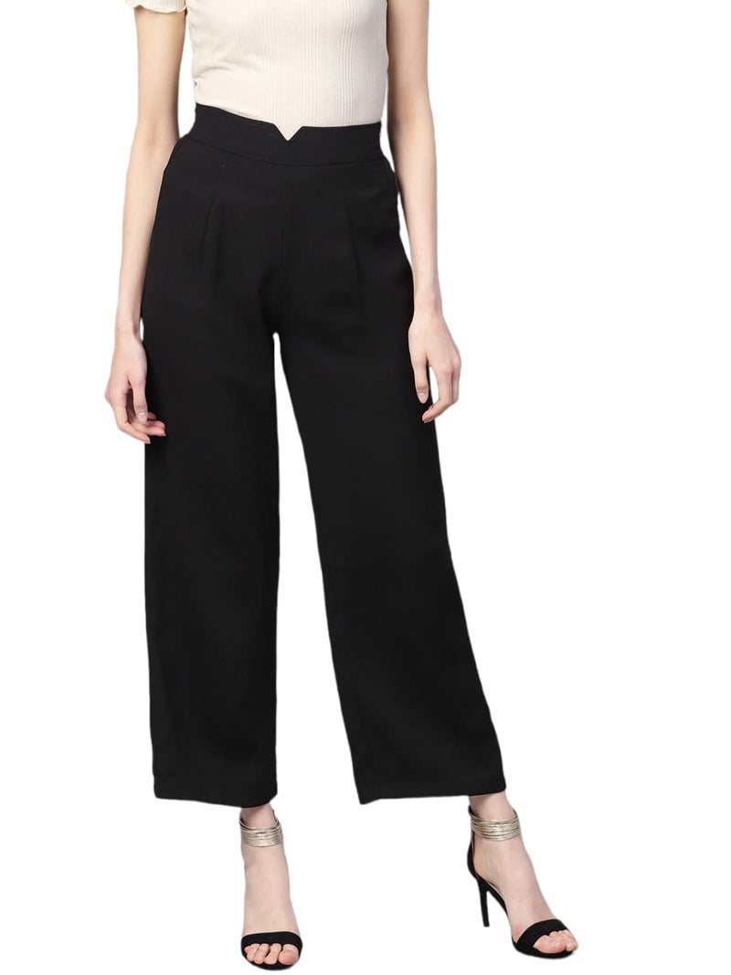 SASSAFRAS Black Wide Leg Trousers - Image 1