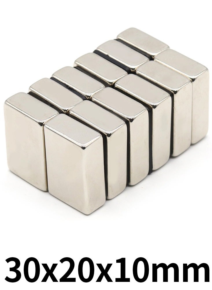2 قطع مغناطيس نيوديميوم 30 مم × 20 مم × 10 مم N35 NdFeB بلوك سوبر قوي مغناطيسي دائم imanes 1.18x0.79x0.39inch مغناطيس الثلاجة - Image 1