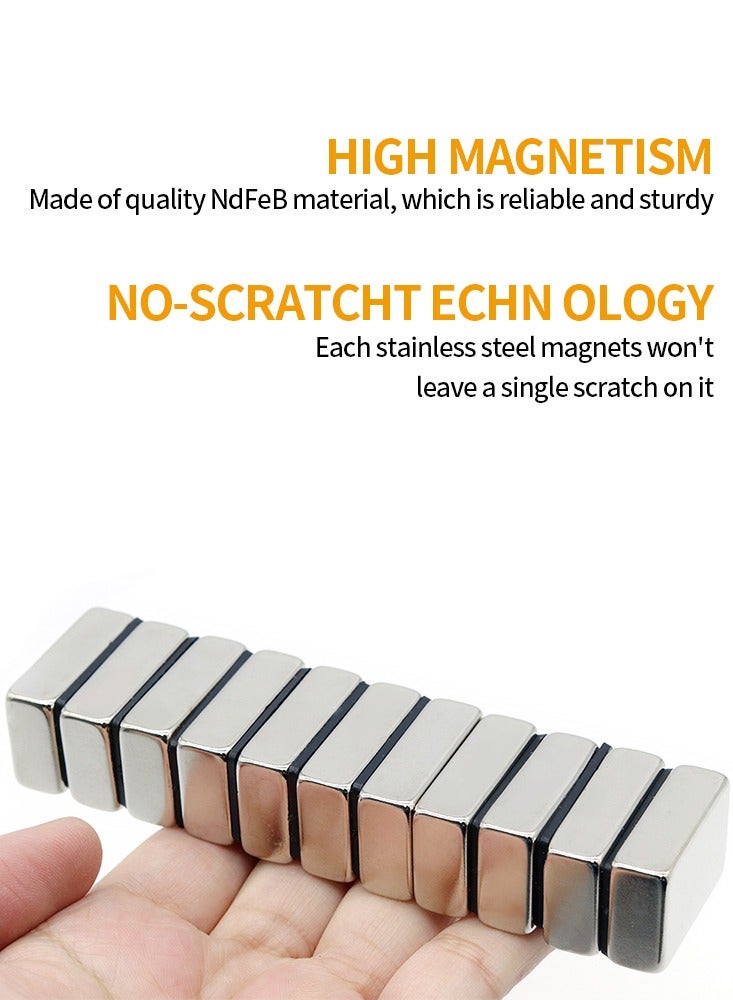 2 قطع مغناطيس نيوديميوم 30 مم × 20 مم × 10 مم N35 NdFeB بلوك سوبر قوي مغناطيسي دائم imanes 1.18x0.79x0.39inch مغناطيس الثلاجة - Image 3