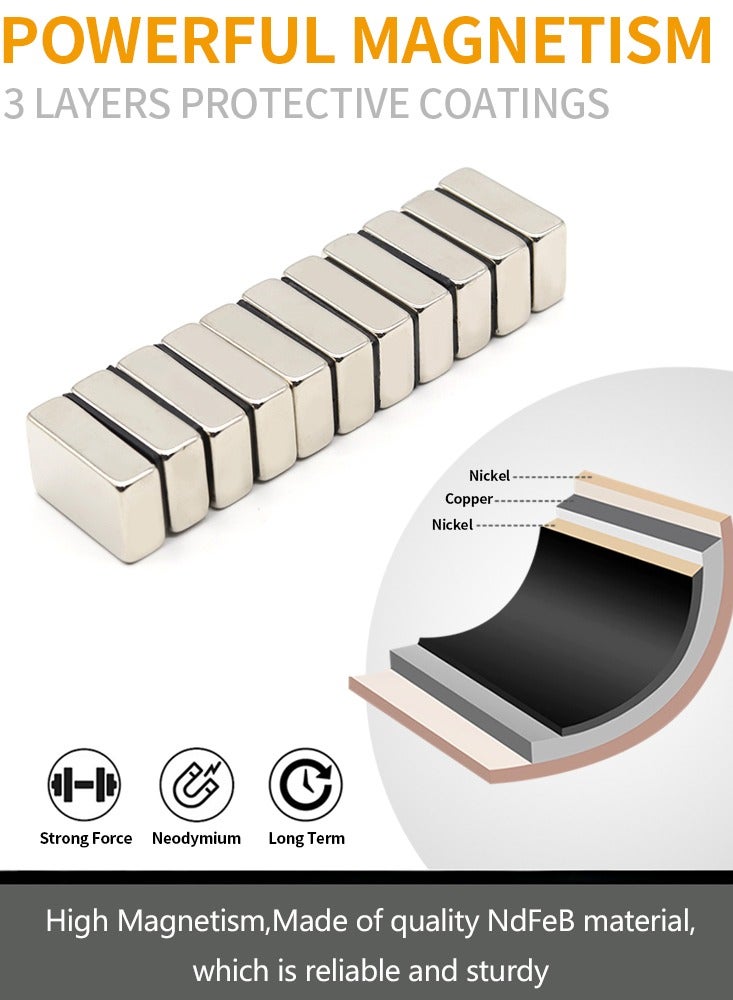 2 قطع مغناطيس نيوديميوم 30 مم × 20 مم × 10 مم N35 NdFeB بلوك سوبر قوي مغناطيسي دائم imanes 1.18x0.79x0.39inch مغناطيس الثلاجة - Image 4