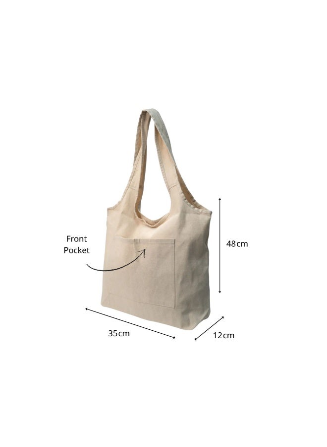 Pack of 2 Large Canvas Cotton Hobo Bag for Women  Eco-Friendly Reusable Shoulder Tote Travel, Beach, School  Neutral Natural Beige - Image 2