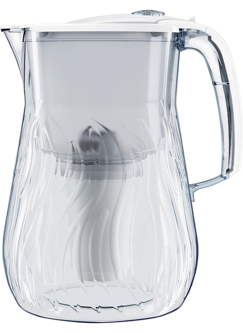 Water Filter Jug Orleans with 1x A5 350 litre Cartridge with enriched Magnesium, Reduces Chlorine and limescale, White 4.2 litres total capacity