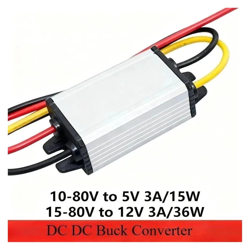 15 50V To 12V 3A DC DC Buck Converter Waterproof Voltage Regulator For Car Truck Forklift - Image 5