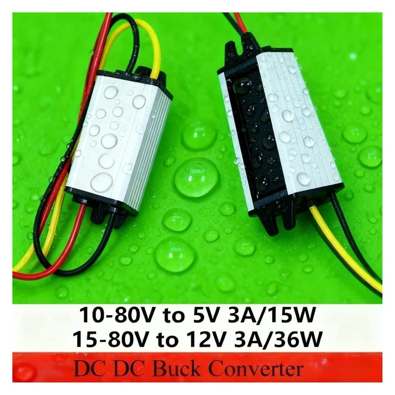 15 50V To 12V 3A DC DC Buck Converter Waterproof Voltage Regulator For Car Truck Forklift - Image 3