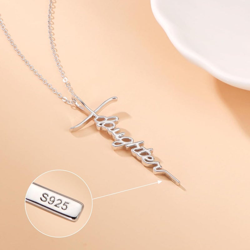Lcherry Faith Cross Pendant Necklace for Women Religious Christian Jewelry Mother's Day Gifts for Women - Image 3