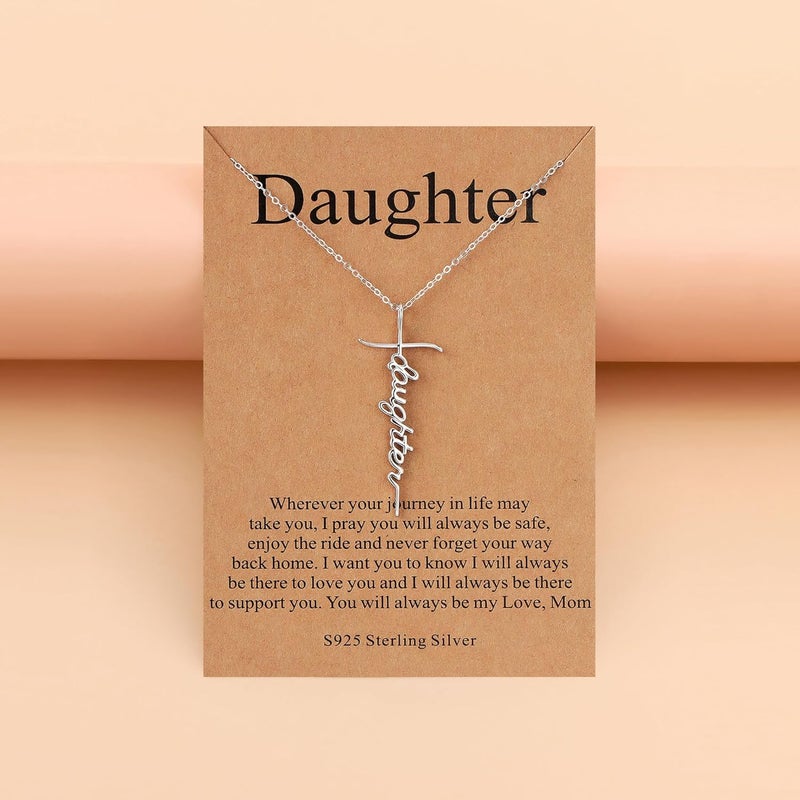 Lcherry Faith Cross Pendant Necklace for Women Religious Christian Jewelry Mother's Day Gifts for Women - Image 4