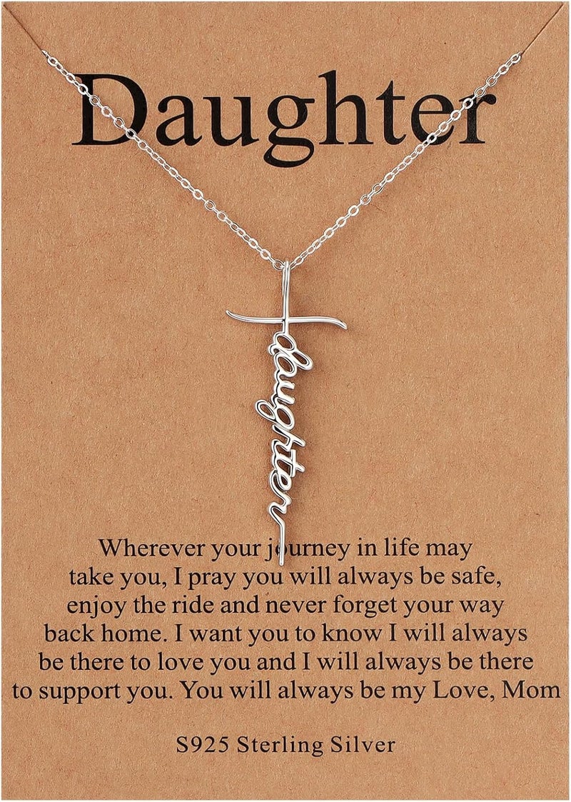 Lcherry Faith Cross Pendant Necklace for Women Religious Christian Jewelry Mother's Day Gifts for Women - Image 1