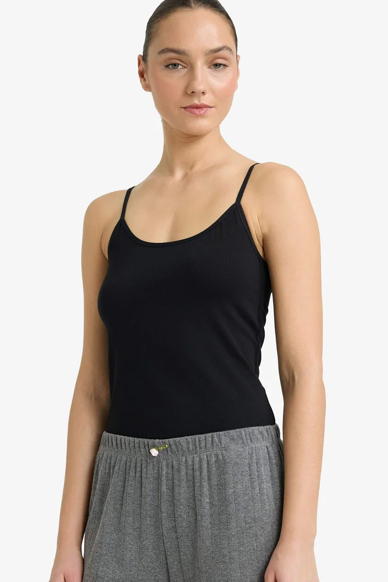 ديفاكتو Regular Fit Cotton Tank Top