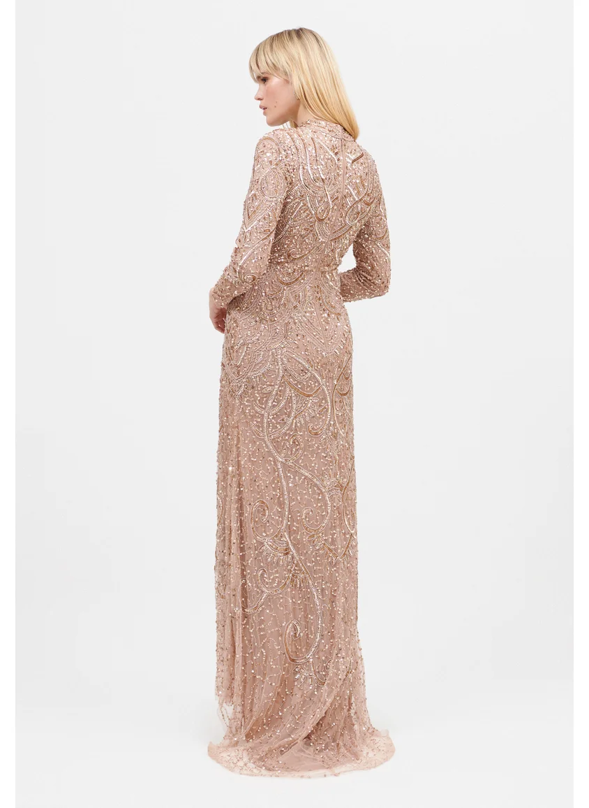 ماري Ayva Modest Embellished Sequin Maxi Dress