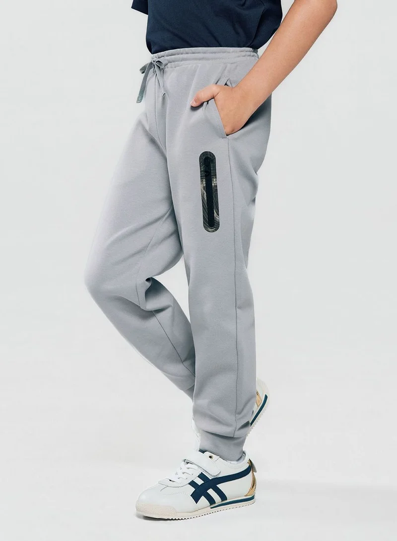 جيوردانو Kid's Regular Taper Stretch Interlock Jogger with Elastic Waist
