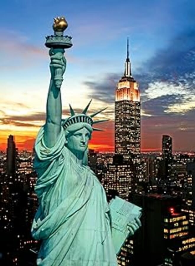 Tomax statue of liberty 500 piece glow-in-the-dark jigsaw puzzle