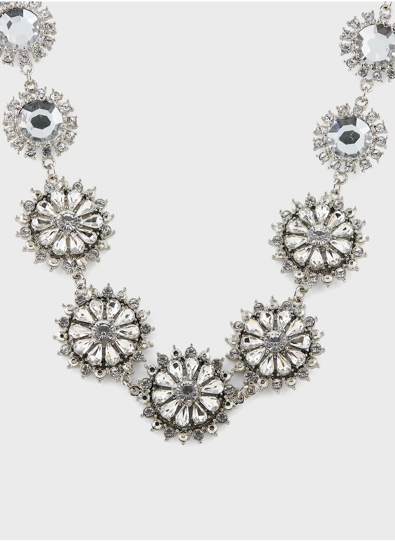 Khizana - Floral Embellished Choker Necklace - Image 1