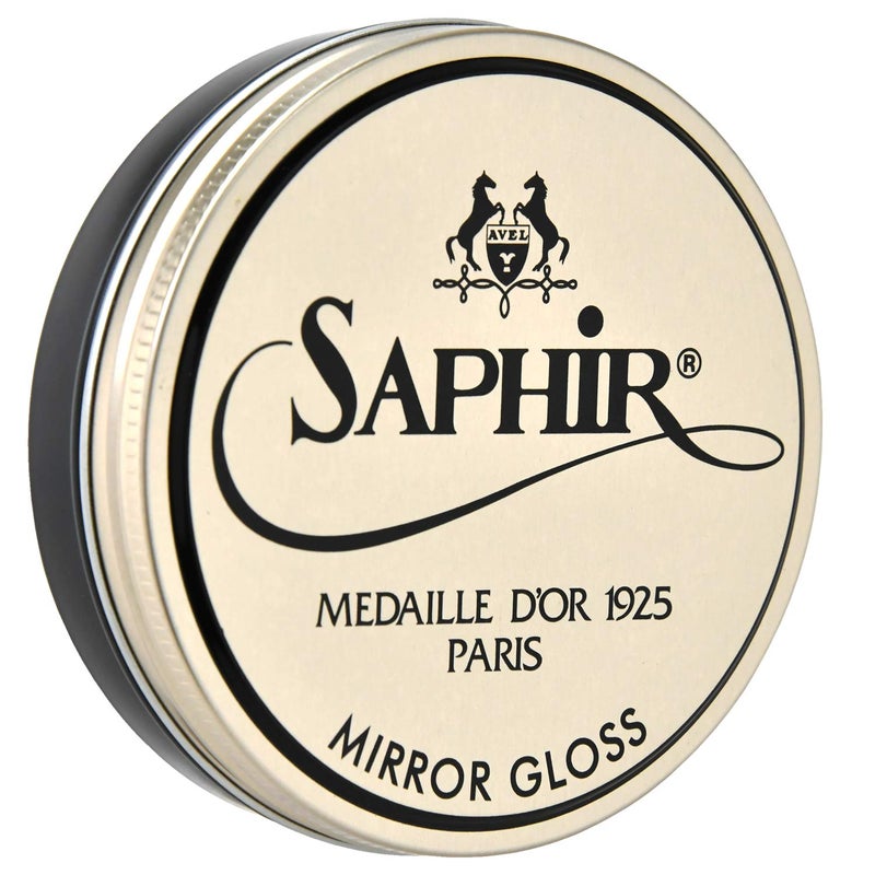 Saphir سافير ميدال دوغ مرآة اللمعان - شمع طبيعي لتلميع الأحذية والجزمة الجلدية لون: بني داكن - Image 1