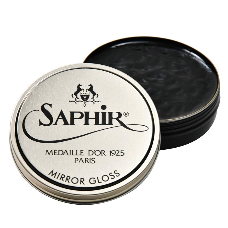 Saphir سافير ميدال دوغ مرآة اللمعان - شمع طبيعي لتلميع الأحذية والجزمة الجلدية لون: بني داكن - Image 2