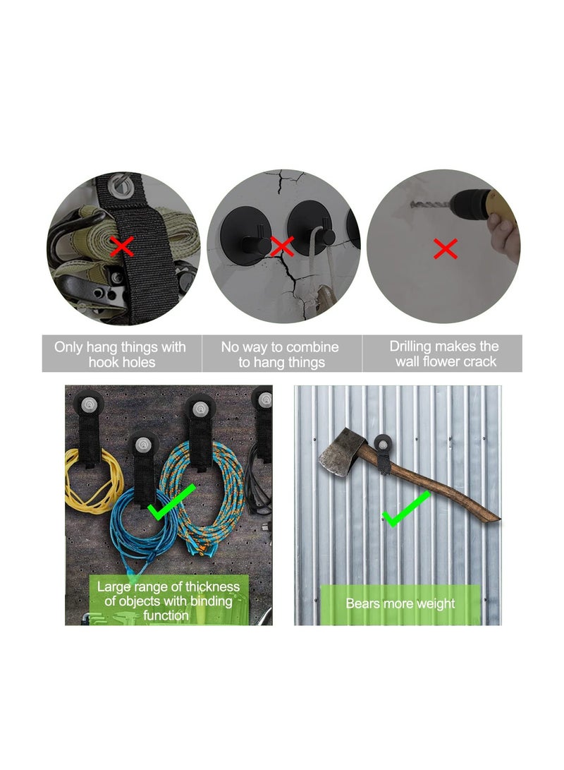 Strong Magnetic Hooks, 4 Pcs 50 Pounds, Duty With Rubber Coating, Convenient for Hanging and Organizing, Tool Organization for Garage, Garden, House, Ropes, Hanging, Magnetic for Indoor Outdoor - Image 5