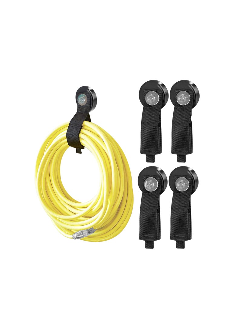 Strong Magnetic Hooks, 4 Pcs 50 Pounds, Duty With Rubber Coating, Convenient for Hanging and Organizing, Tool Organization for Garage, Garden, House, Ropes, Hanging, Magnetic for Indoor Outdoor - Image 1