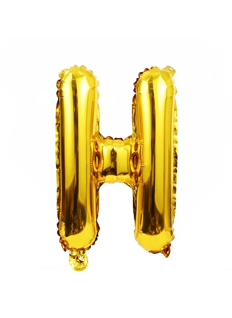 بارتي فن 32 "احباط الحروف بالون حرف H اللون الذهبي - Image 1