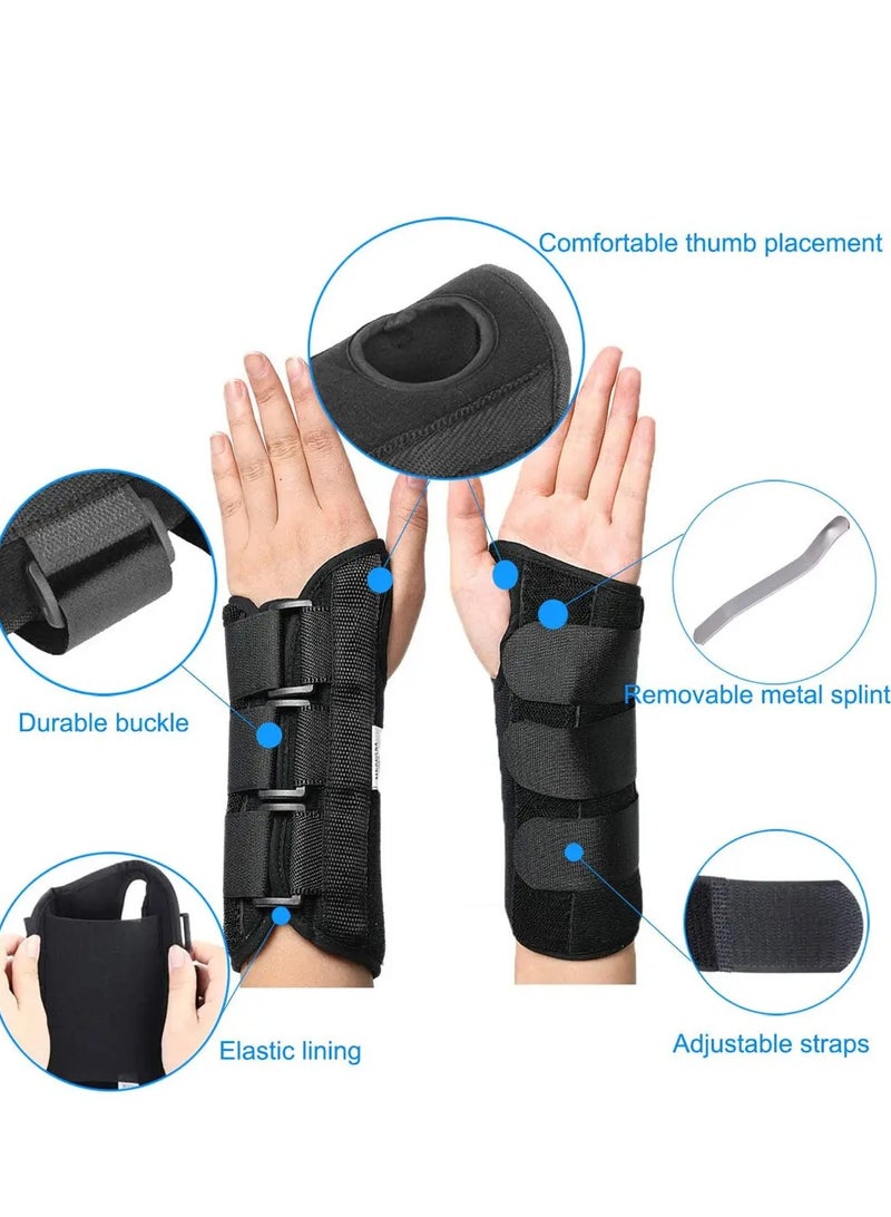 Adjustable Wrist Support Brace, Unisex Forearm and Wrist Support,  For Carpal Tunnel, With Aluminum Splint (Size M, Right Hand) - Image 3