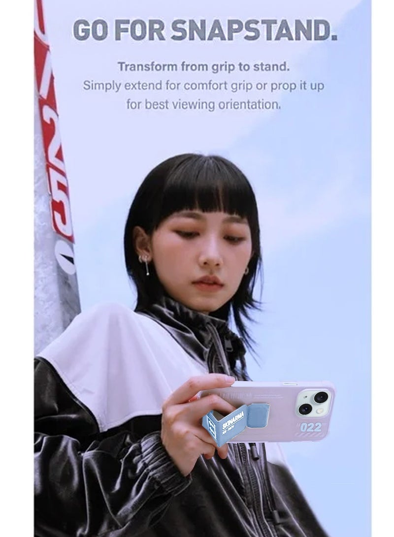 Wtech TPU Hand Grip Air Pillow Case Cover For Apple iPhone 15 2023 Clear/Sky Blue  - Image 4