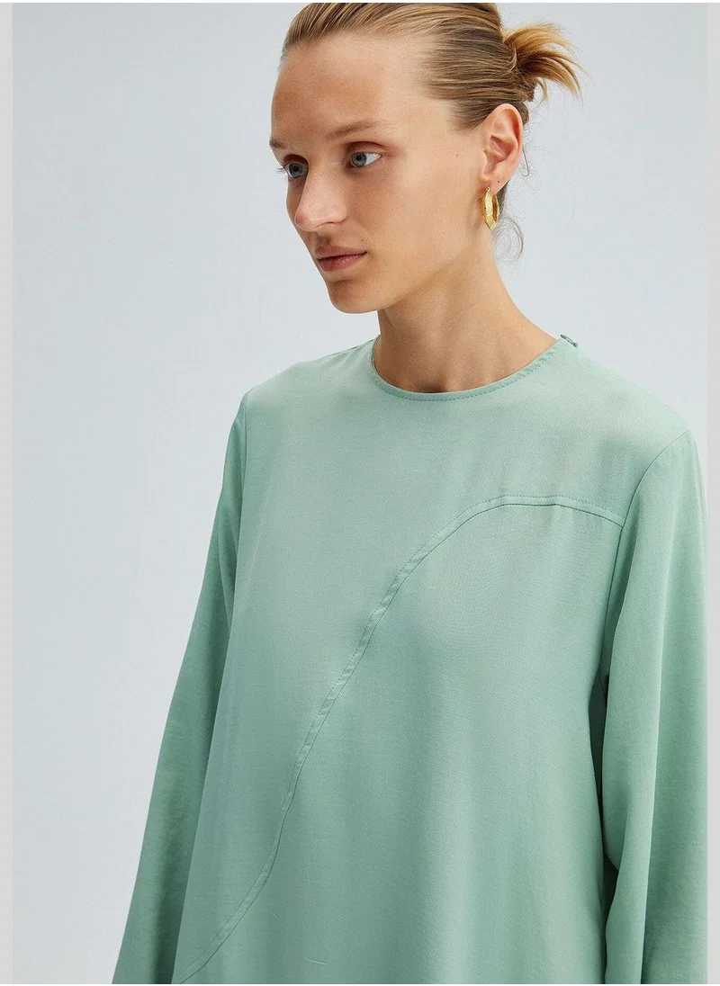 تاتشي ASYMMETRIC STICHED A-LINE DRESS