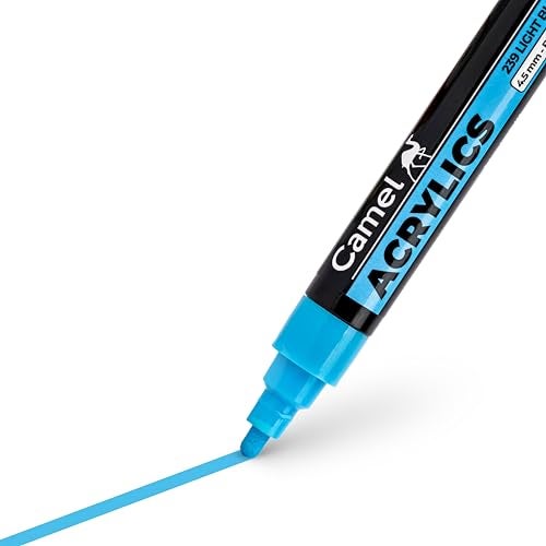 Camel Acrylic Markers 12 shades, Bullet tip - Image 3