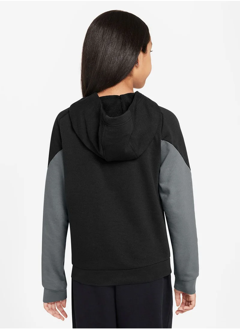 نايكي Youth Dri-Fit Multi Fleece Pullover Love Hoodie