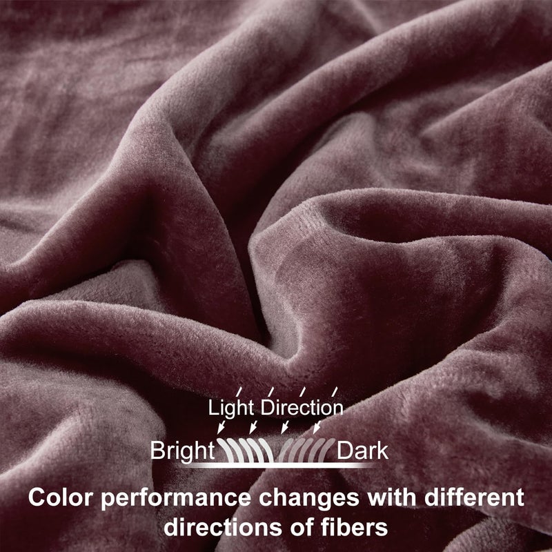 JYK Fleece Plush Blanket 4.5 LB, 1 Ply, Korean Mink Blanket King 85" x 95" - Super Soft and Warm, Lightweight and Cozy Fuzzy Solid Color Fleece Blanket for Bed, Brown - Image 3