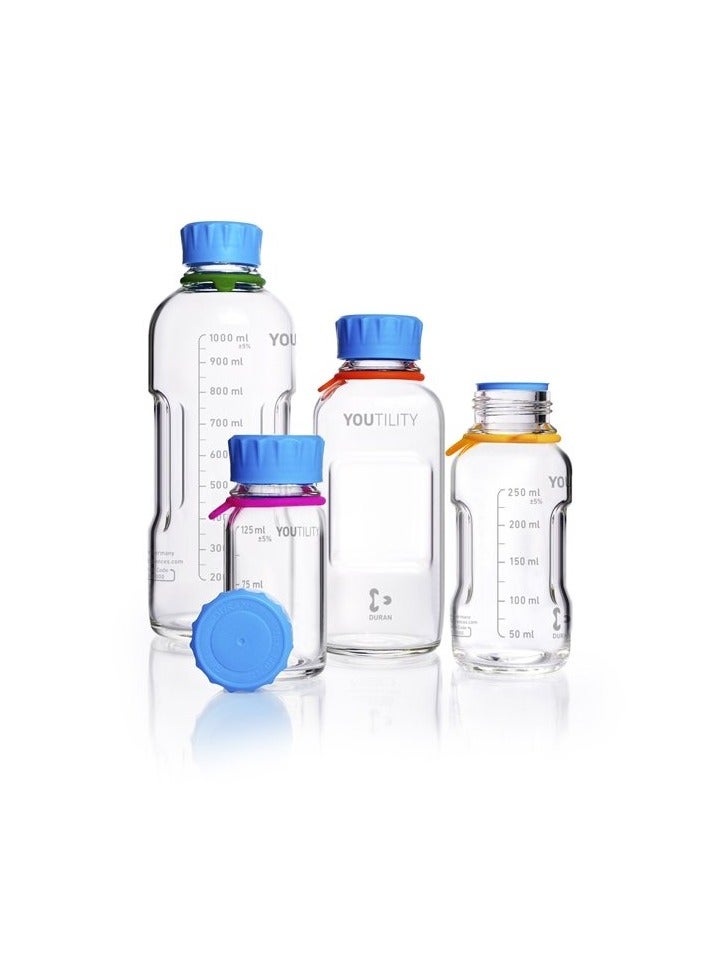 PARO OUD YOUTILITY LABORATORY I MEDIA BOTTLES SYESTEN I DURAN I GL45 I Glass from the German manufacturer I Screw caps with GL45 or GLS80 threads (125) - Image 3