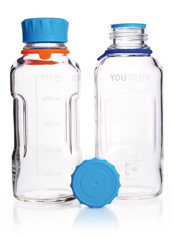 PARO OUD YOUTILITY LABORATORY I MEDIA BOTTLES SYESTEN I DURAN I GL45 I Glass from the German manufacturer I Screw caps with GL45 or GLS80 threads (125) - Image 5