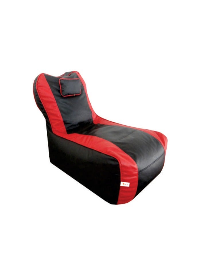 Fluffy Digital Printed Video Rocker Lounger With Headrest Standard Cover - Red And Black - Image 2