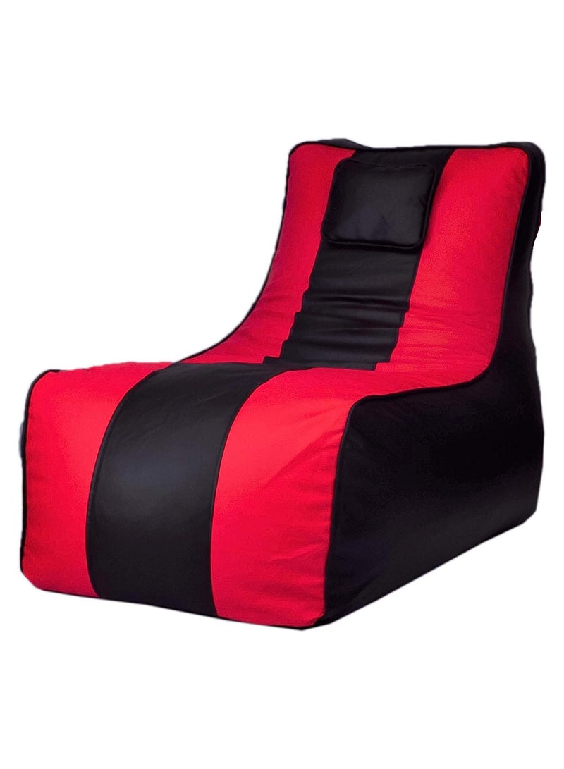 Fluffy Digital Printed Video Rocker Lounger With Headrest Standard Cover - Red And Black - Image 1