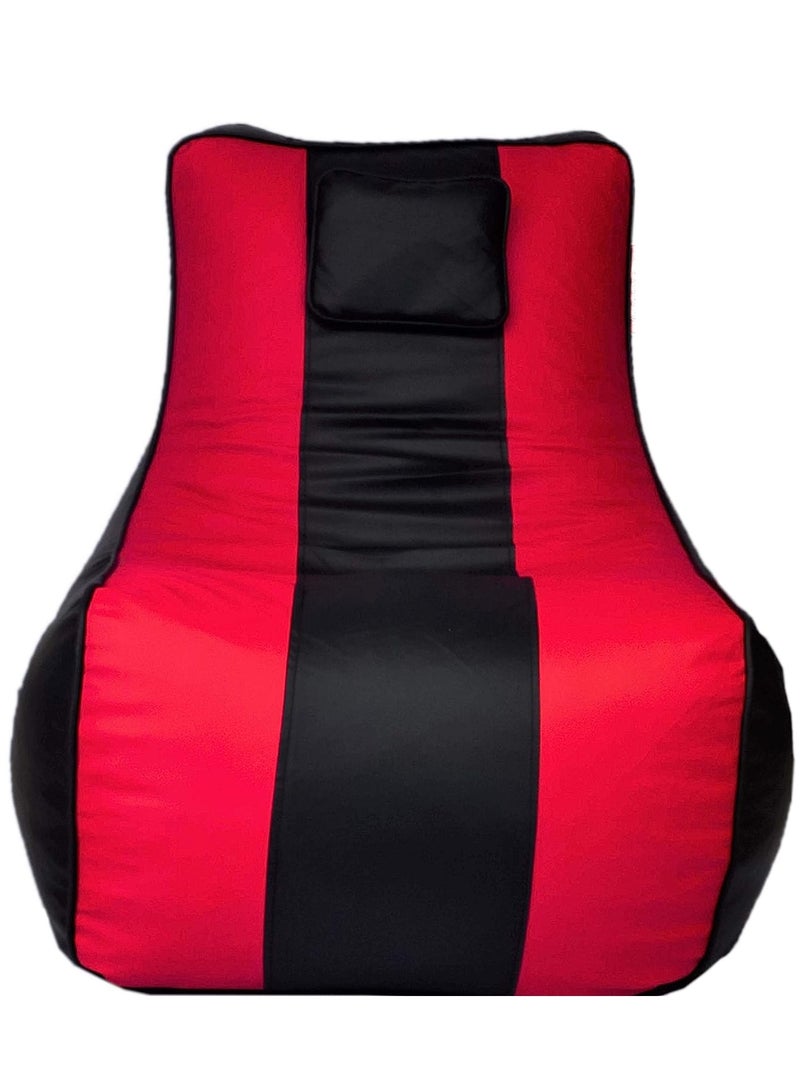 Fluffy Digital Printed Video Rocker Lounger With Headrest Standard Cover - Red And Black - Image 3