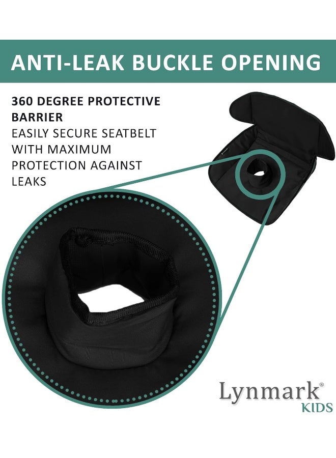 Lynmark Piddle Pads Car Seat Potty Training Cover - Waterproof Soft Toddler and Baby Car Seat Protector Mat - Travel-Friendly Universal Machine Washable Liner for Spills, Nappy Leaks, Accidents - Black - Image 4
