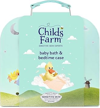 Childs Farm Childs Farm Baby Suitcase Gift Baby Bubble Bath 250ml Shampoo Body Wash 250ml Moisturiser 200ml Nappy Cream 100ml Suitable for Newborns with Sensitive Dry Itchy Skin - Image 2