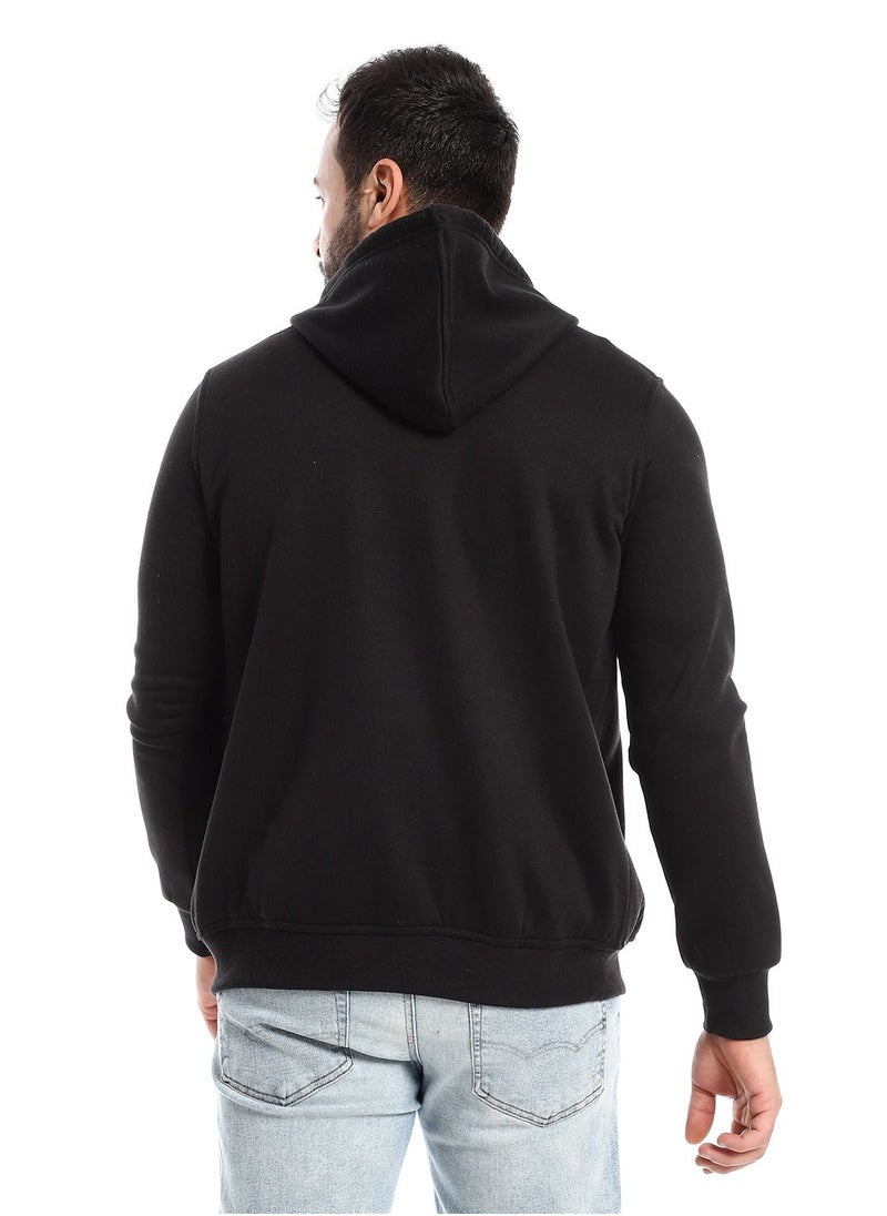 Caesar - Mens Printed wings Hoodie With Front Pockets and through zipper - Image 1