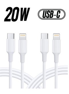 ELTRAZONE USB C to Lightning Cable Fast Charging 20W 2Pack 3FT MFi Certified for iPhone 13/13ProMax/13Mini/12/12 Mini/12 ProMax, Lightning to USB-C Cable Compatible with iPhone11/11Pro/11Pro MAX/XS MAX  - Image 1