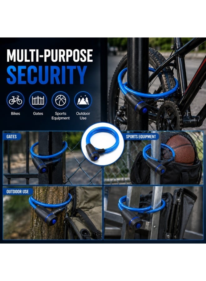Bicycle Cable Lock with 2 Keys High Security Anti-Theft Lock for Bike Scooter Stroller Motorcycle - Image 5