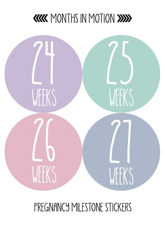 Months In Motion Weekly Pregnancy Growth Sticker | Week to Week Pregnant Expecting Photo Prop | Maternity Keepsake | Baby Bump | Weekly Stickers Photo (Set of 36 Stickers) - Image 5