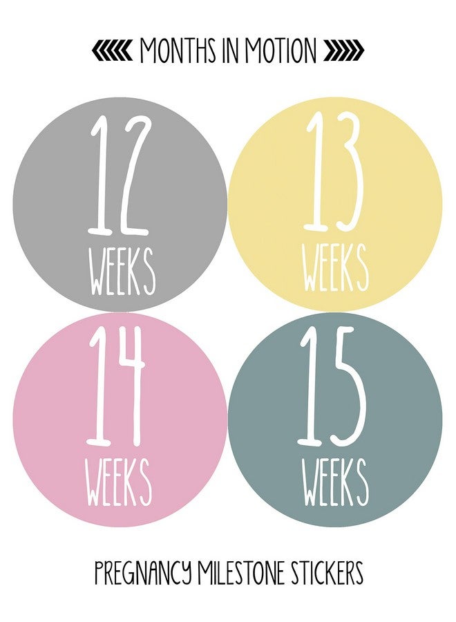 Months In Motion Weekly Pregnancy Growth Sticker | Week to Week Pregnant Expecting Photo Prop | Maternity Keepsake | Baby Bump | Weekly Stickers Photo (Set of 36 Stickers) - Image 2