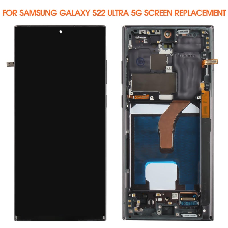 AGCUT OLED for Samsung S22 Ultra 5G Screen Replacement for S22 Ultra LCD Display SM-S908U SM-S908E LCD Digitizer Touch Assembly Black with Frame (US Version,Support Fingerprint) - Image 2