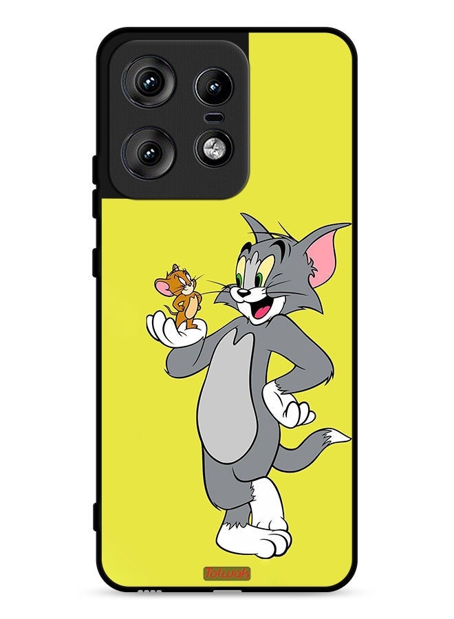 Tolwak Motorola Edge 50 Pro 5G Protective Case Cover Tom And Jerry - Image 1