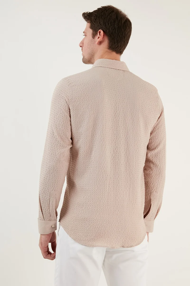 Buratti Cotton Striped Button Collar Long Sleeve Regular Fit Shirt Men's SHIRT CF23S112237