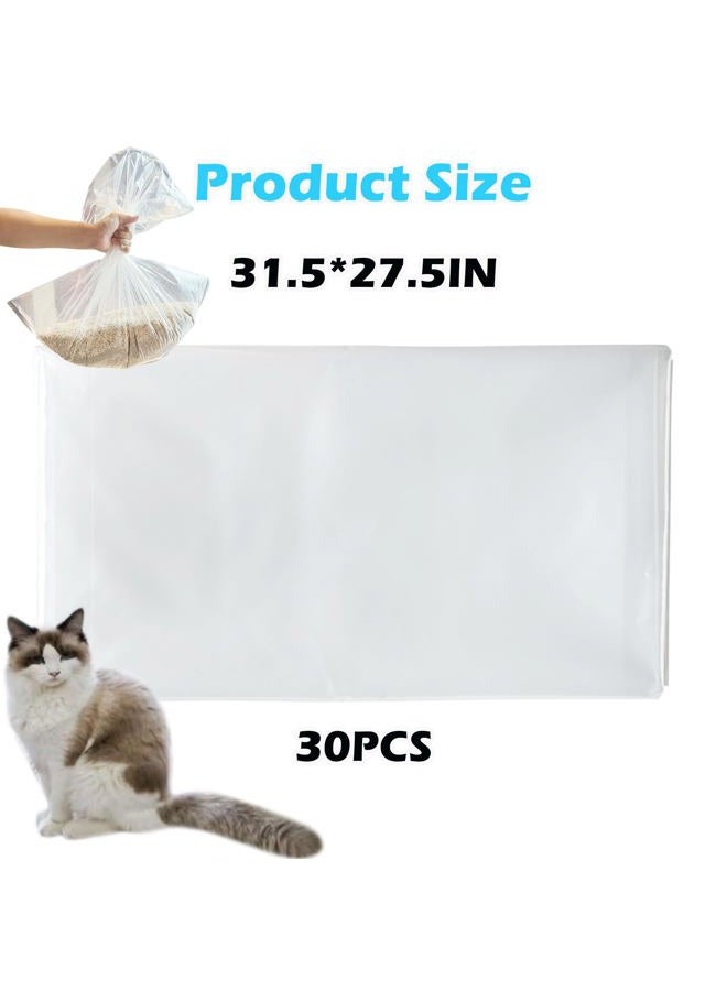 TeurWone 30 Pack Litter Box Liners Fit for IRIS Top Entry Cat Litter Box - Durable Thickened and Scratch-Resistant, Liners for Most Top Entry Litter Pan Models - Image 3