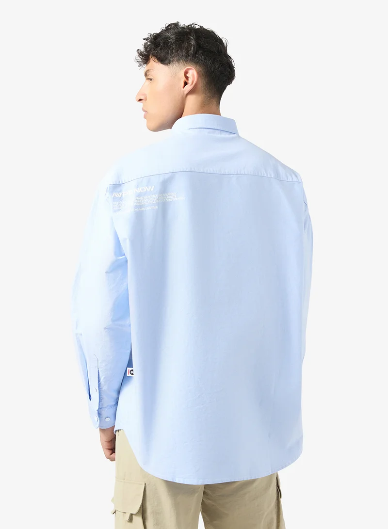 AAPE AAPENOW moonface logo long sleeve shirt