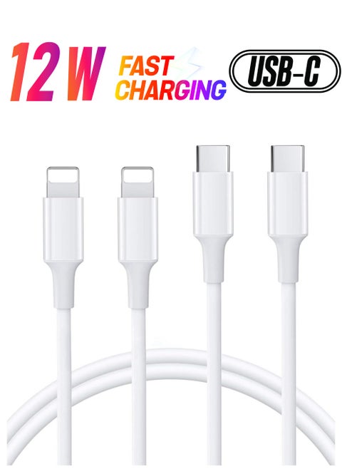 USB C to Lightning Cable 2Pack 3FT [Apple MFi Certified] iPhone 11 Lightning to USB-C Fast Charging Cable Compatible iPhone 12 11/11 Pro/11 Pro Max/X/XS/XR/XS Max/8/8 Plus
