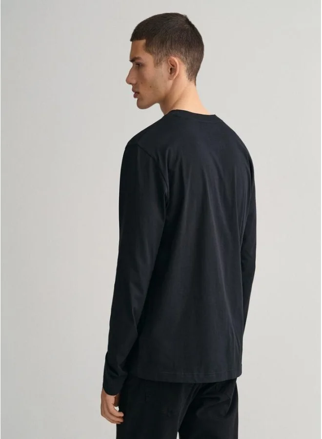 غانت Tonal Shield Long Sleeve T-Shirt